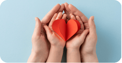 Mãos com coração